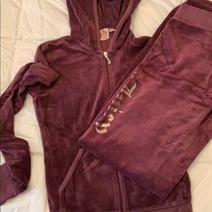 Wine purple juicy couture tracksuit